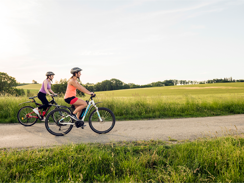 Draussen radfahren